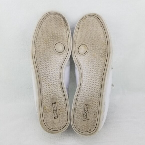 ✅Lacoste Observe Lace Mix 21G Mens 13 Sneakers White/White Crocodile PYV710 Shoe - Picture 3 of 11